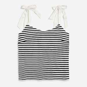 J. Crew Striped tie-shoulder tank top